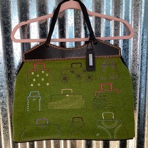 Vintage Antonio Melani Embroidered Tote